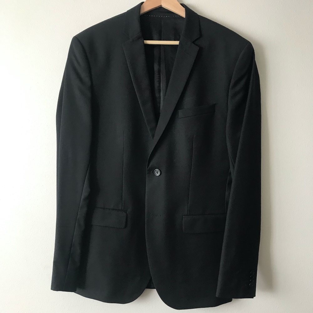 H&M Black Slim Fit Suit Jacket 40L